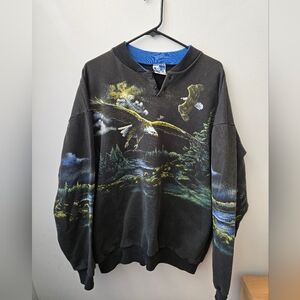 Vintage 90s Art Unlimited Eagle Graphic Sweatshirt
